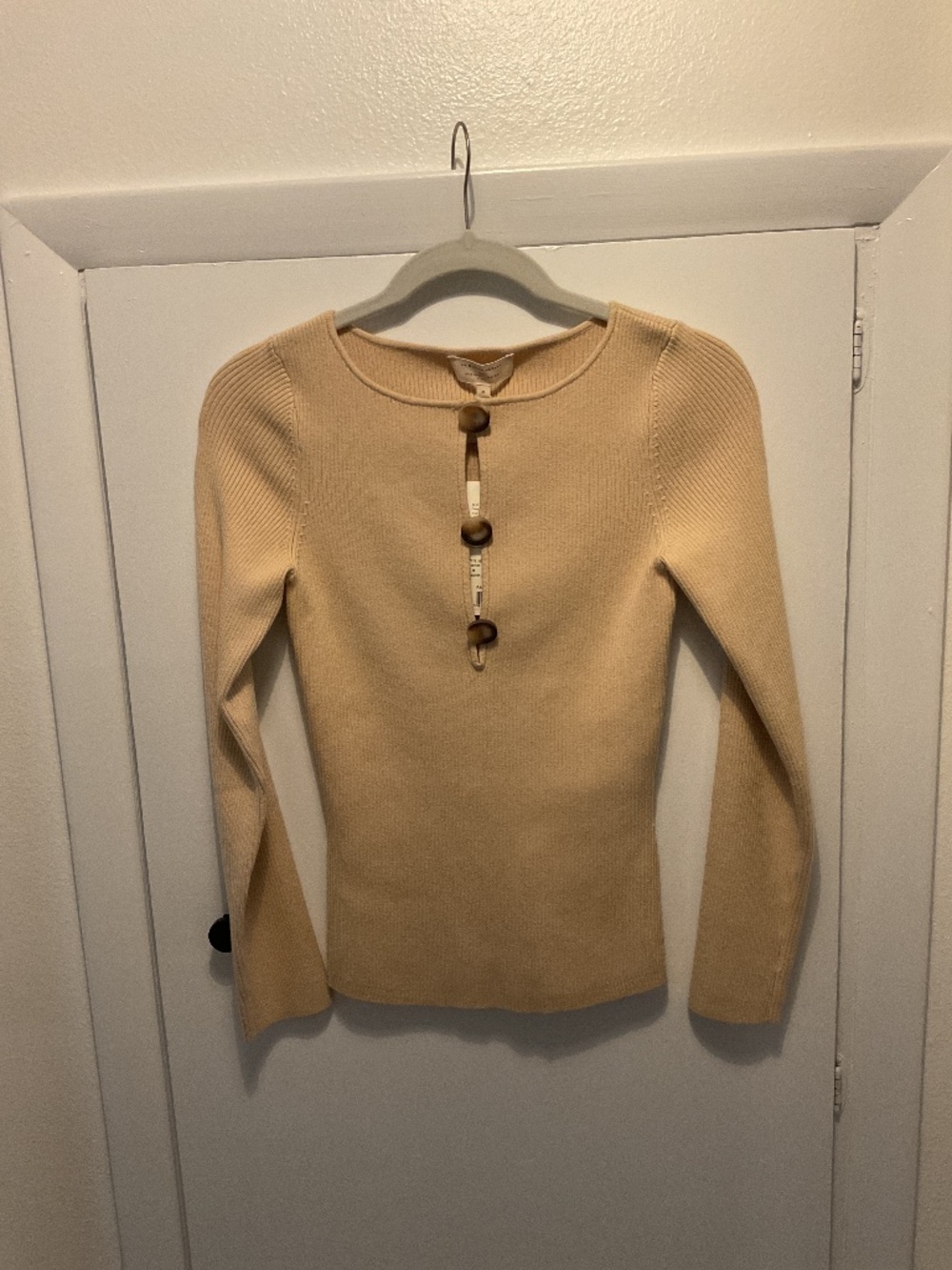 Sezane Megane Jumper in Cream, Size Medium, NWT